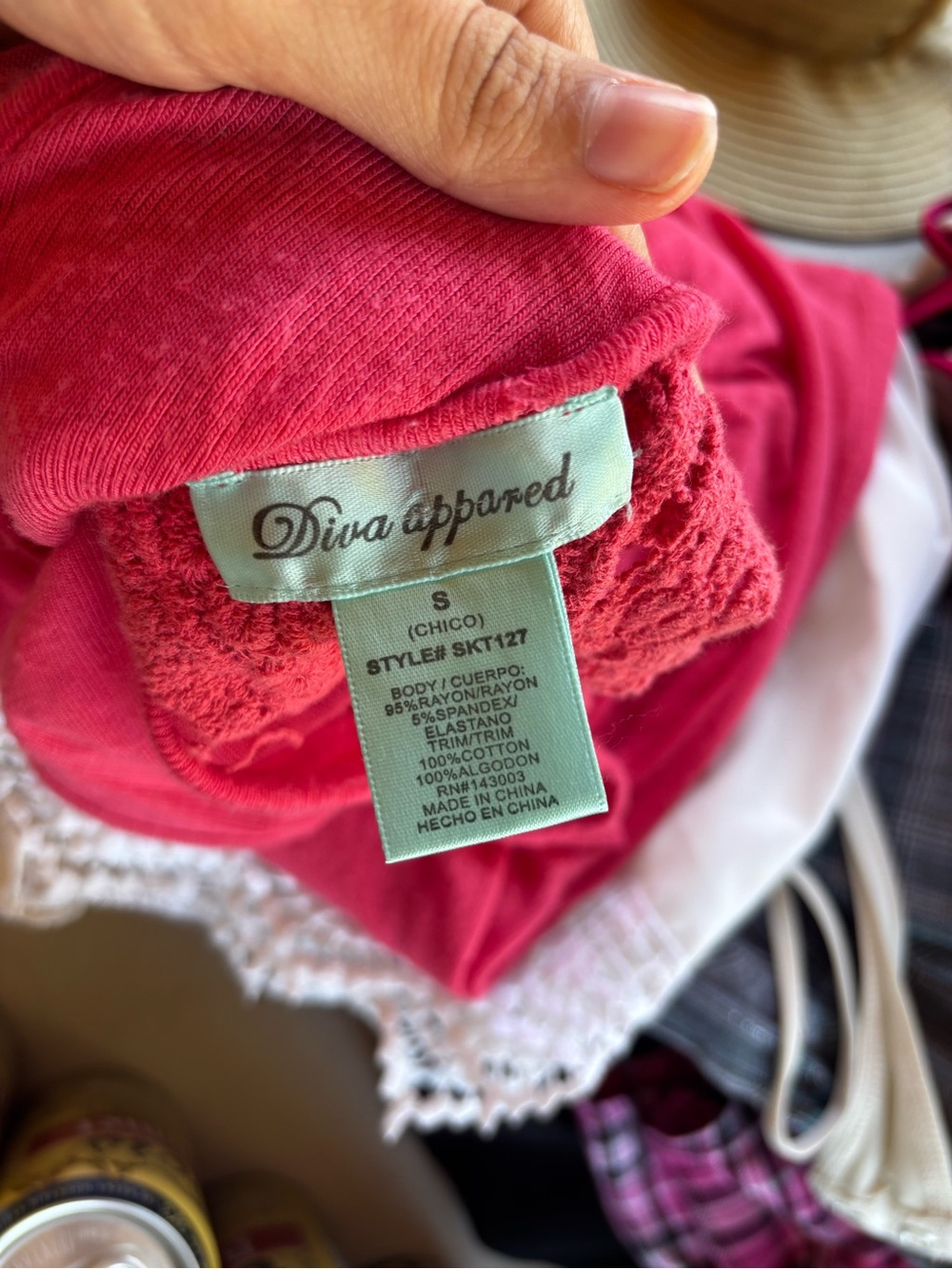 Diva Apparel Lace Yoke Halter Top - Raspberry Pink - Picture 8 of 8